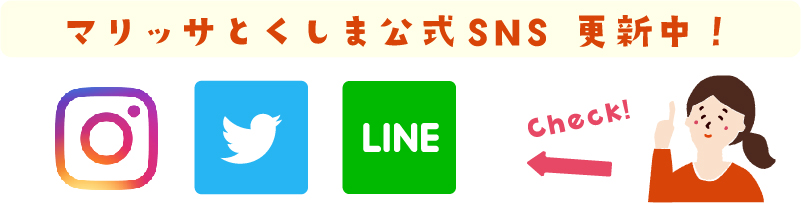 マリッサとくしまＨＰの一部デザイン（SNSリンク追加）変更しました♥